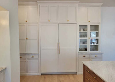 Inset shaker kitchen with traditional oak island