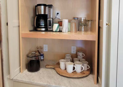 Inset shaker kitchen with traditional oak island
