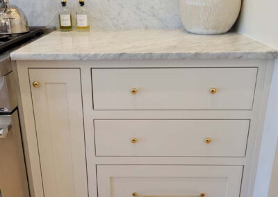 Inset shaker kitchen with traditional oak island